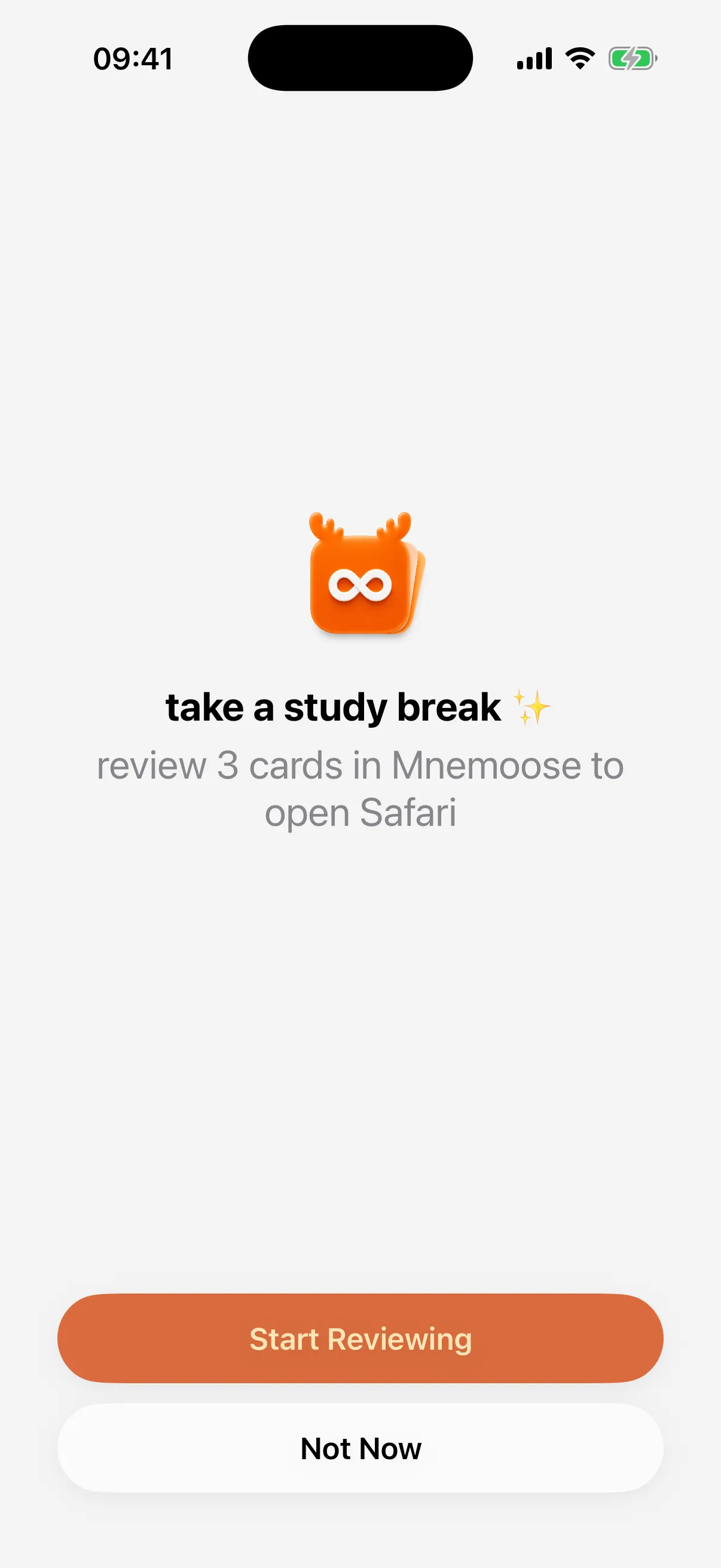 Mnemoose focus gate screen